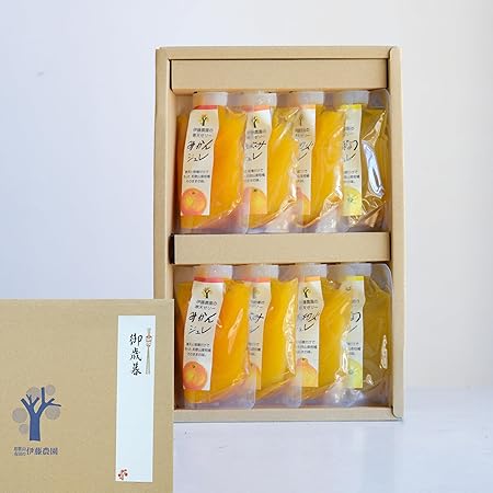 【お歳暮 熨斗付 ギフト】伊藤農園 ギフトセット みかんゼリー 寒天ジュレ オレンジゼリー パウチタイプ 化学添加物不使用 (8個, お歳暮)
