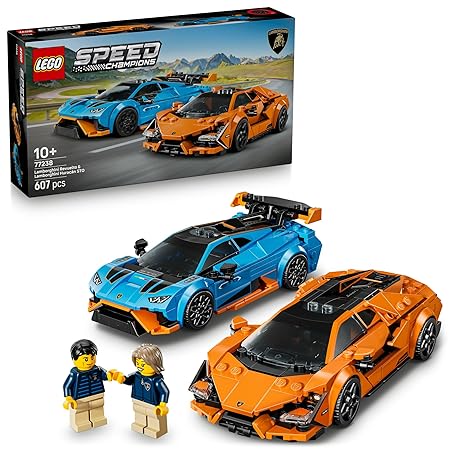 レゴ(LEGO) スピードチャンピオン Lamborghini Revuelto & Huracán STO おもちゃ 玩具 誕生日 プレゼント ブロック 男の子 女の子 子供 10歳 11歳 12歳 小学生 乗り物 車 ミニカー フィギュア グッズ 77238
