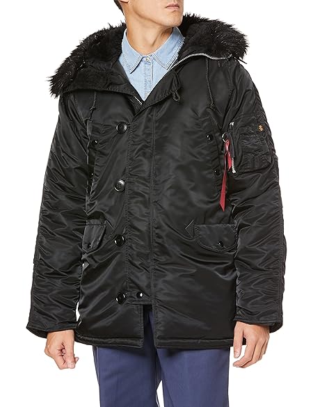 [アルファ インダストリーズ] ミリタリージャケット N-3B 20094 ブラック/ブラック S