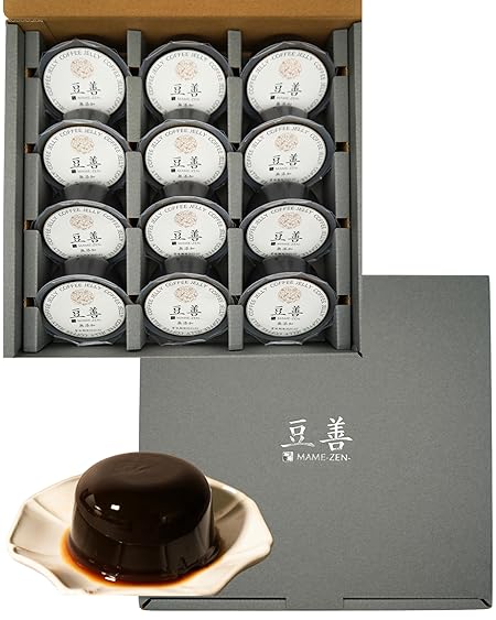 豆善 コーヒーゼリー コーヒー ギフト 高級 スペシャリティコーヒーを贅沢に使用した ゼリー の詰め合わせ プレゼント ギフトセット 無添加 御中元 手土産 熨斗 12個入り