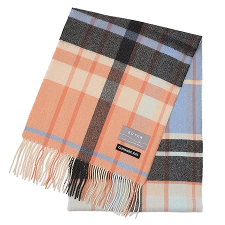 [バイヤー] ピュア カシミヤ 100％ チェック マフラー 全19柄～【メンズ レディース】 カシミア チェック柄 厚手 大判 (サンタモニカ) CH30-CH17a