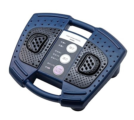 TWINBIRD(ツインバード) フット マッサージャー フットタタキトントン かんたん操作 大きめ文字 足裏 ふくらはぎ 強力振動 管理医療機器 オートオフタイマー ネイビーブルー EM-2706BL