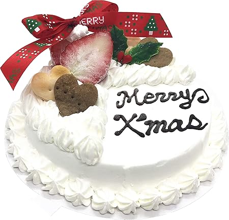 創業20年ワンバナ 犬用のクリスマスケーキ D デリシャスcake (5号馬肉) ワンちゃん大喜び！無添加でごちそう プレゼントやギフトにも人気！