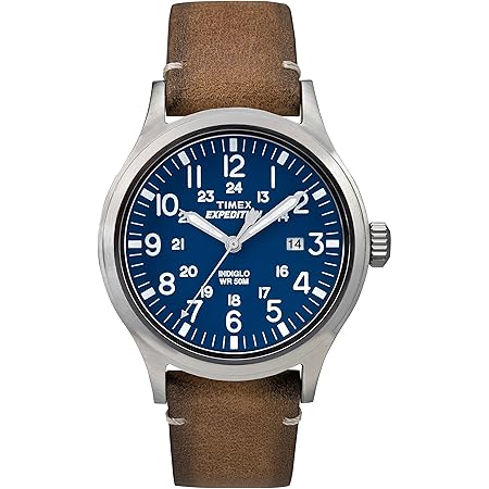 Timex メンズ エクスペディションスカウト 40 腕時計 Mens Standard タン/ブルー。